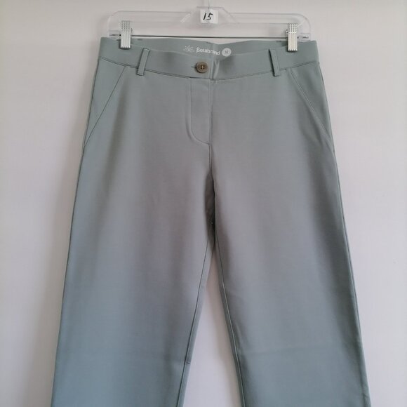 Betabrand Womens Mint Gray Mid Rise Comfy Straight Leg Dress Pants Size M - Picture 2 of 6